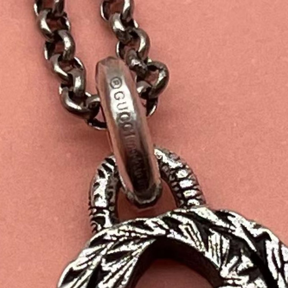 Gucci Classic Interlocking Double G Sterling Silv… - image 4